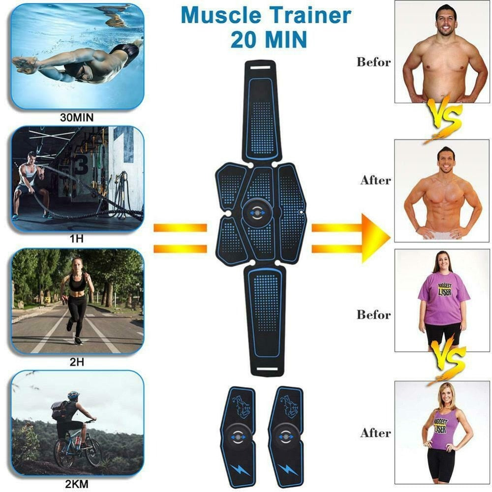 Electric Abdominal Muscle Stimulator Unisex Trainer