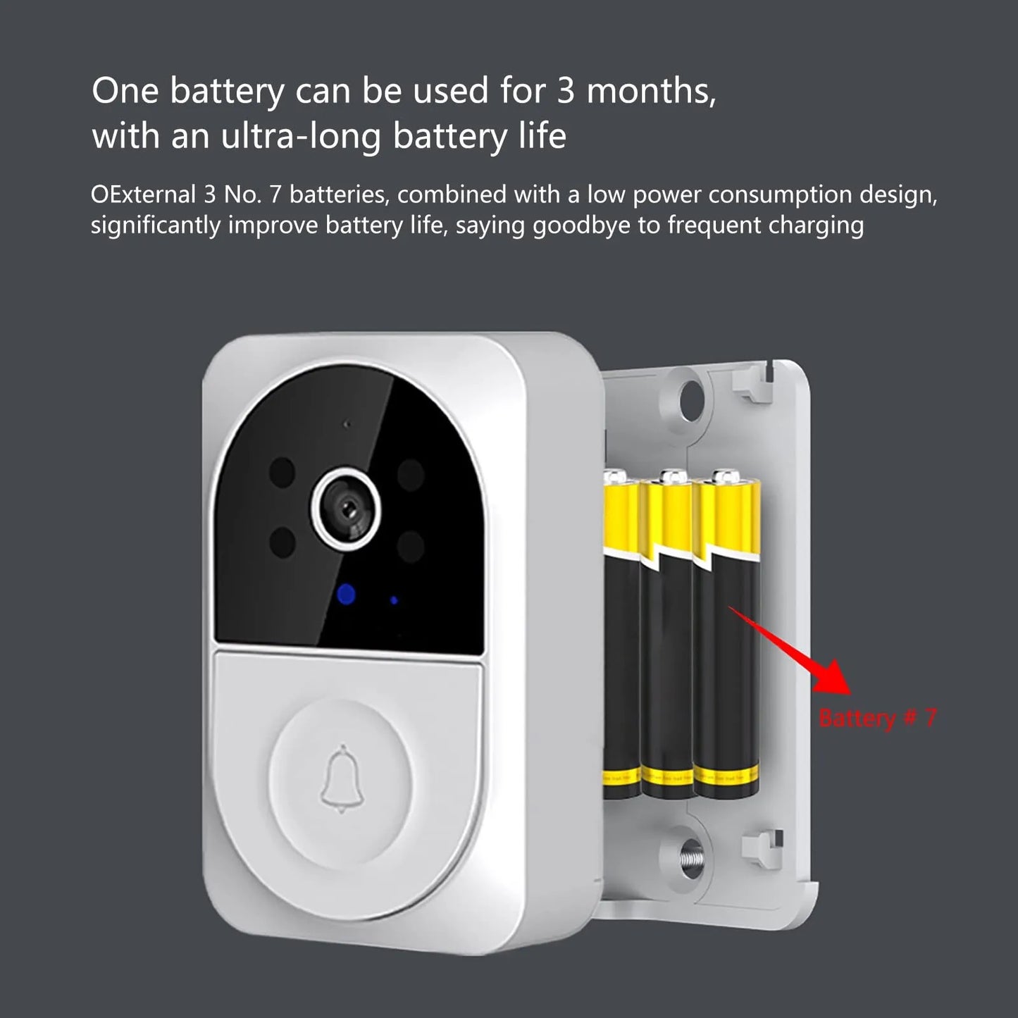 Smart Video Doorbell Wifi Camera With 2-Way Audio, Real-Time Alerts