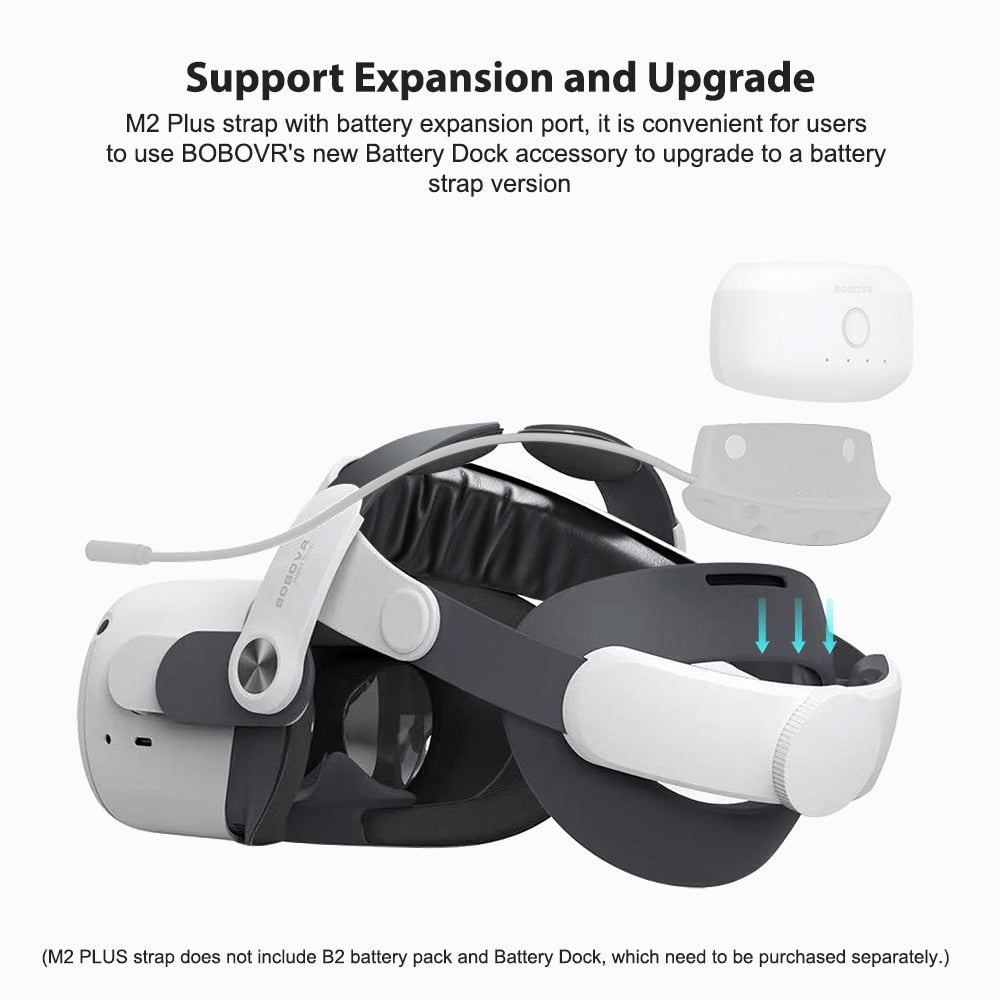 BOBOVR M2 Plus Head Strap For Oculus Reduce Facial Stress