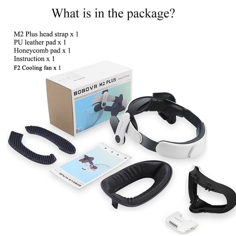 BOBOVR M2 Plus Head Strap For Oculus Reduce Facial Stress