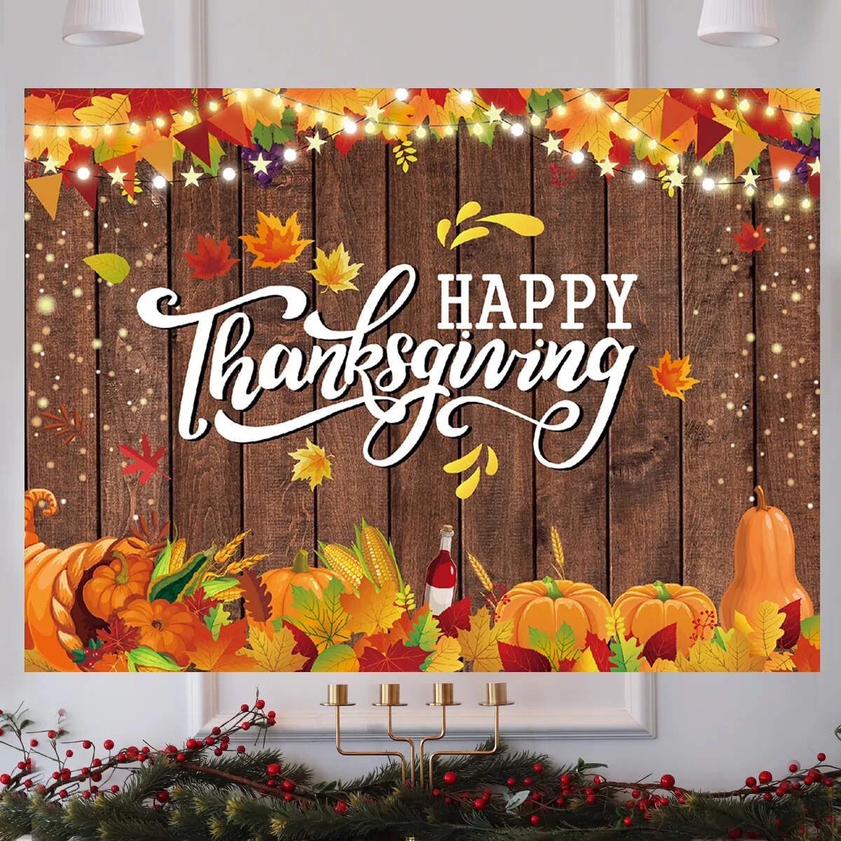 Autumn Happy Thanksgiving Day Party Decoration