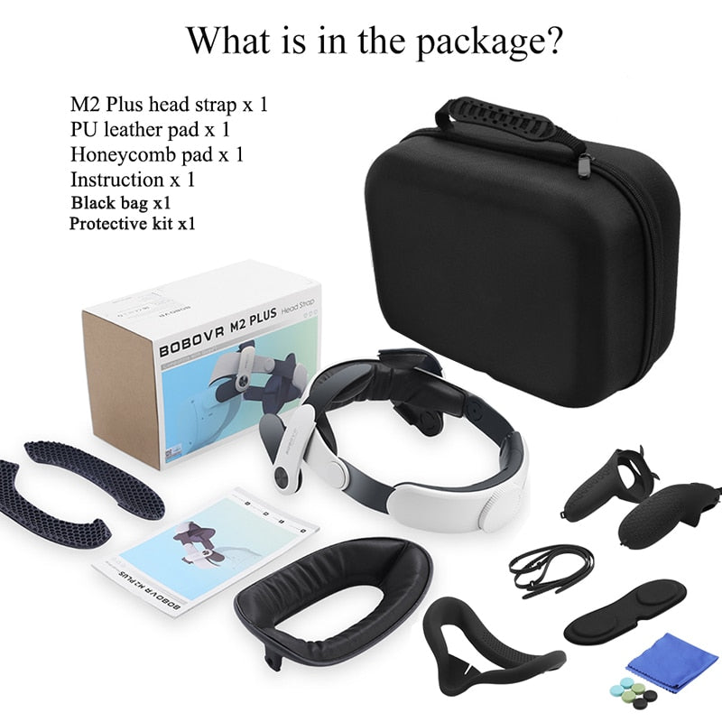 BOBOVR M2 Plus Head Strap For Oculus Reduce Facial Stress