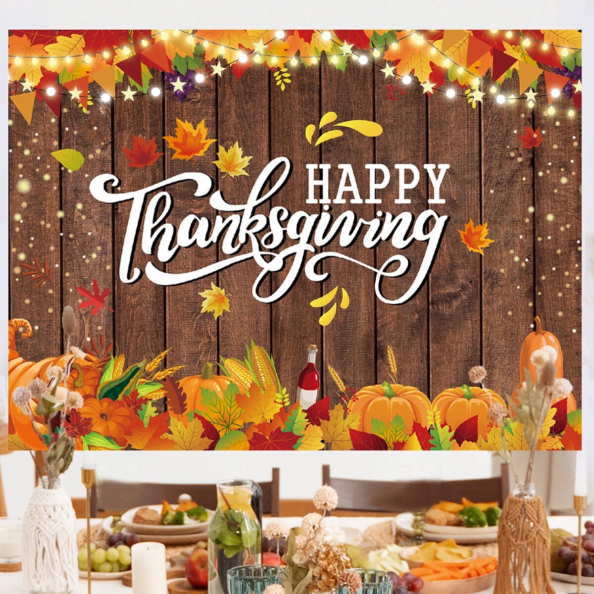 Autumn Happy Thanksgiving Day Party Decoration