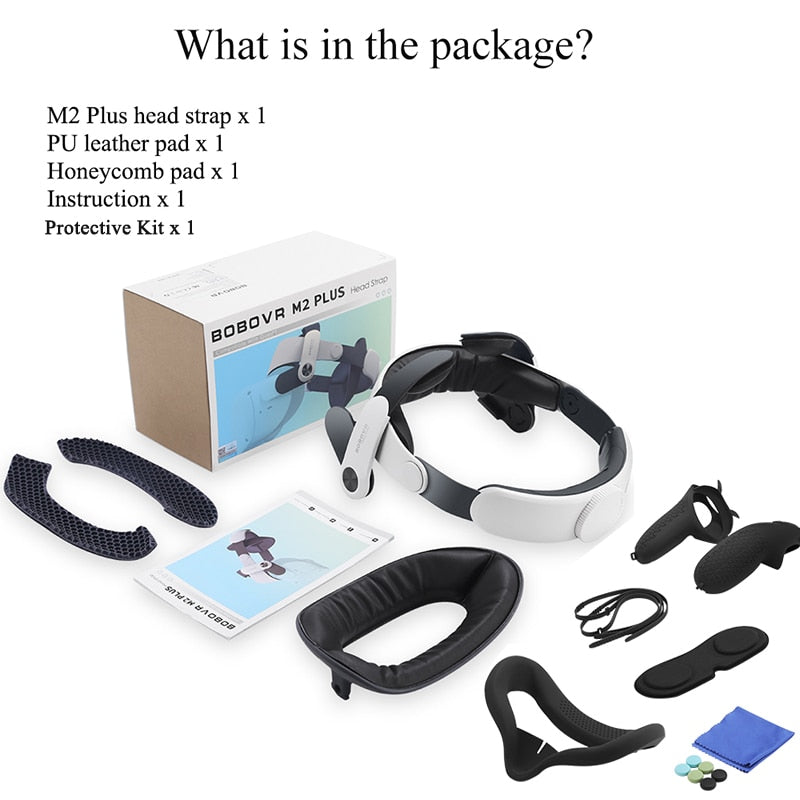 BOBOVR M2 Plus Head Strap For Oculus Reduce Facial Stress