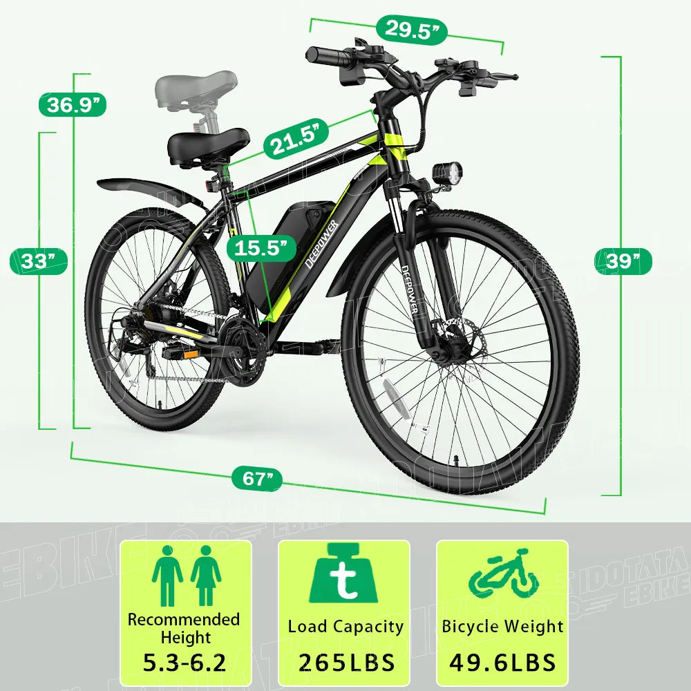 Adult Mountain Electric Bike 21 Speed  26 INCH