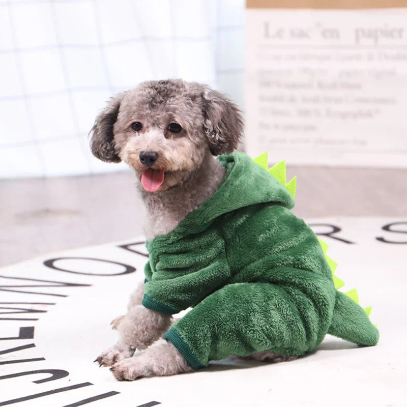 Pet Hoodie Dogs Clothes Funny Dinosaur Model Dog Costume