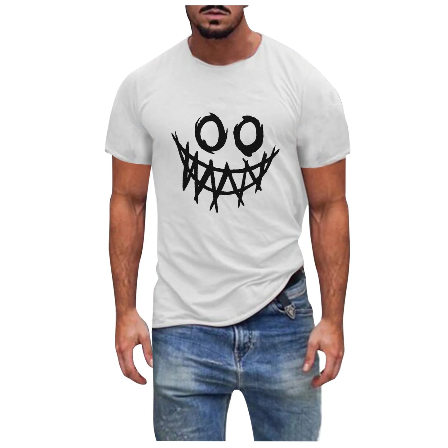 Funny Print T Shirts For Guys O-neck Short Sleeve