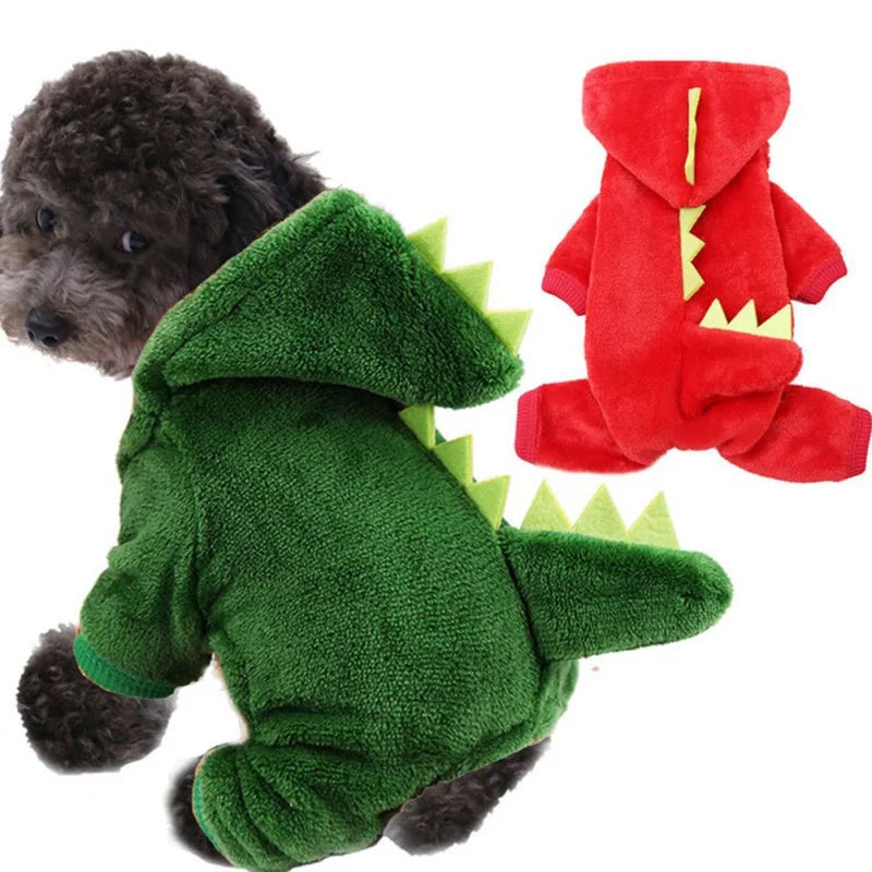 Pet Hoodie Dogs Clothes Funny Dinosaur Model Dog Costume