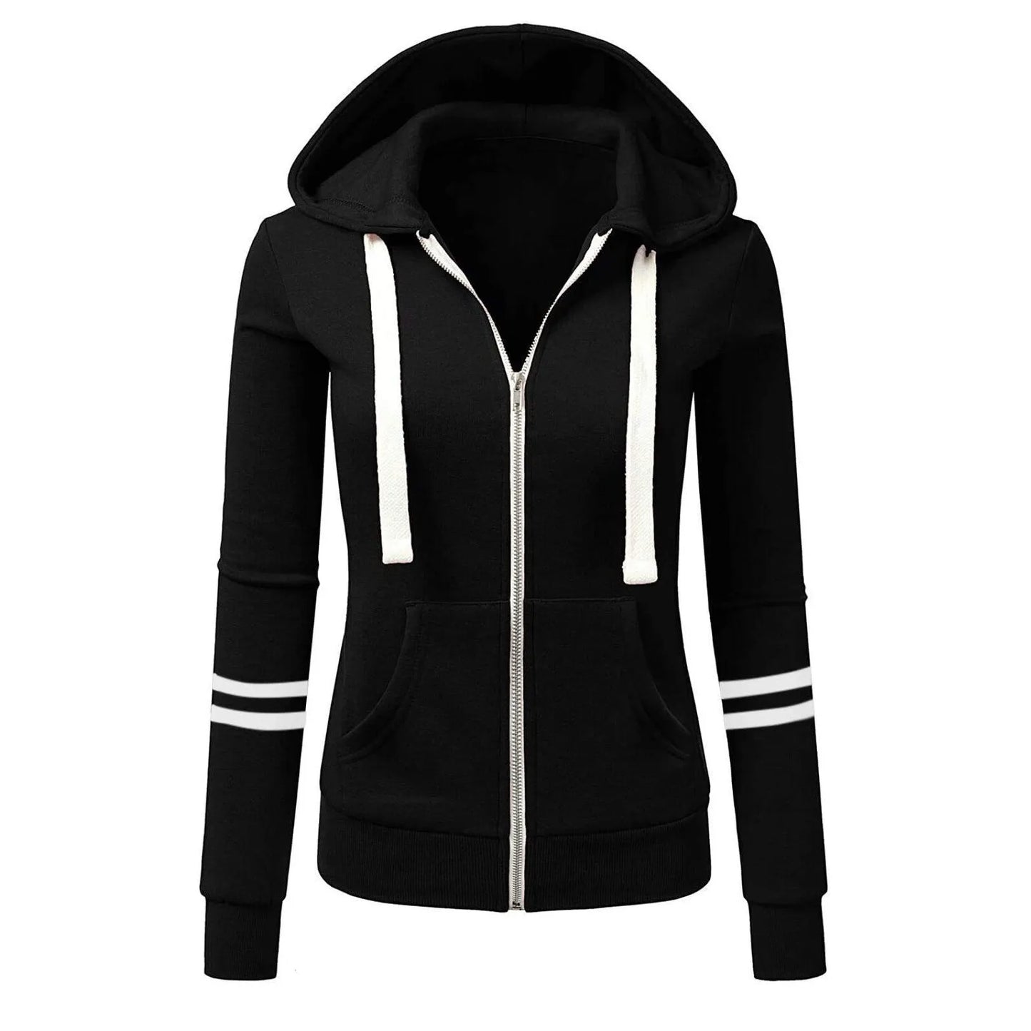 Womans Autumn Long Sleeve Hoodies  Zip