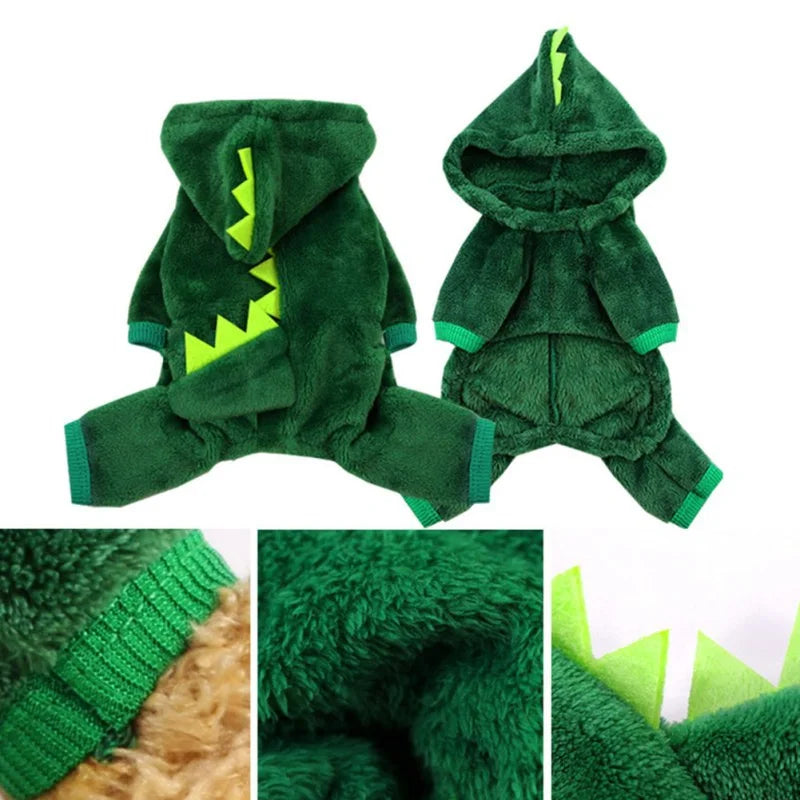 Pet Hoodie Dogs Clothes Funny Dinosaur Model Dog Costume