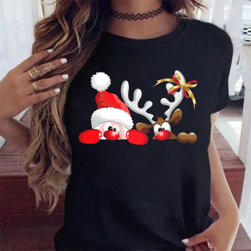 Women's Tops Tee Women Merry Christmas