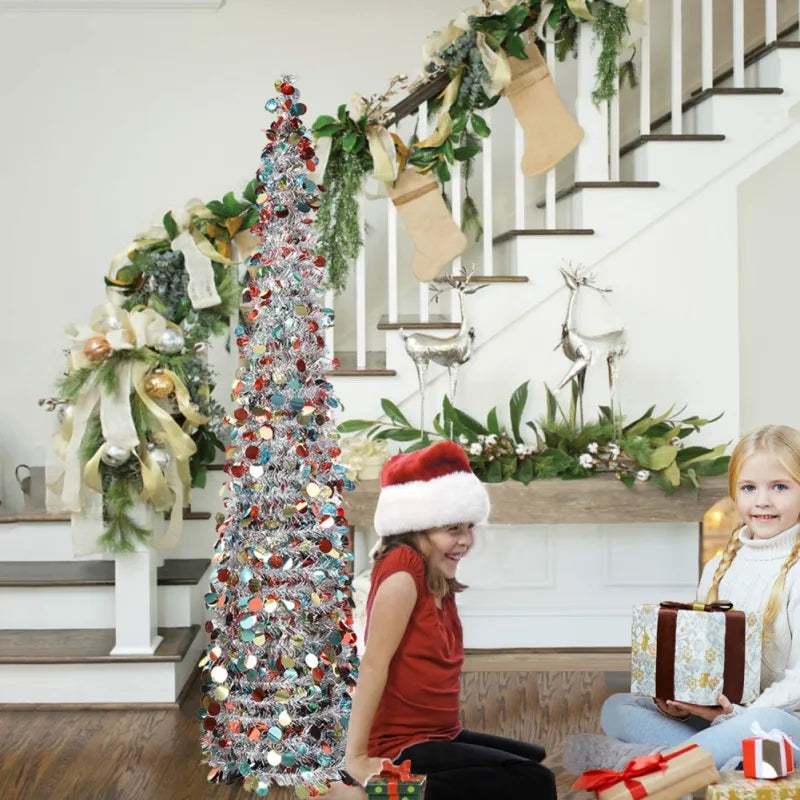 1.5M Collapsible Christmas Tree With Stand Christmas Decorationss