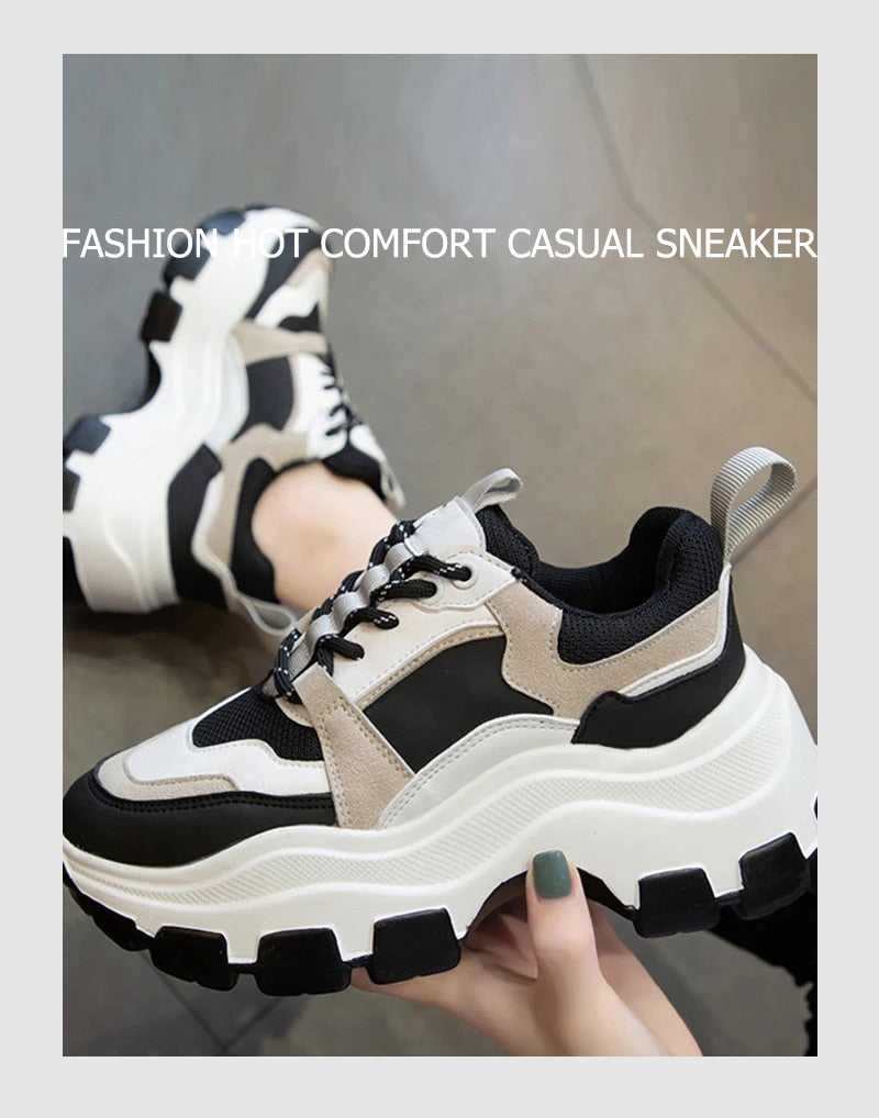 Women's Chunky Sneakers Thick Bottom Platform Shoes