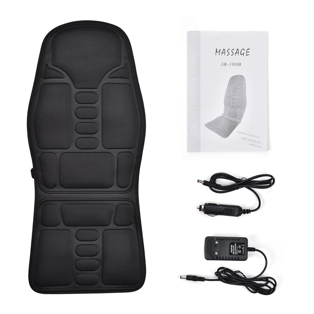 Electric Vibrating Car Massage  Mat Portable Infrared Heating Back Vibrator