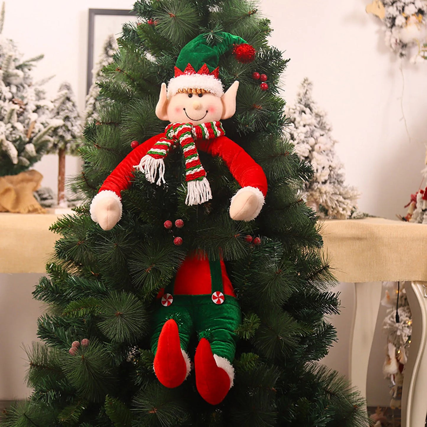 Large Size Christmas Tree Doll Hugger Santa Claus Elves