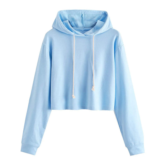 Women Long Sleeve Drawstring Sweatshirts