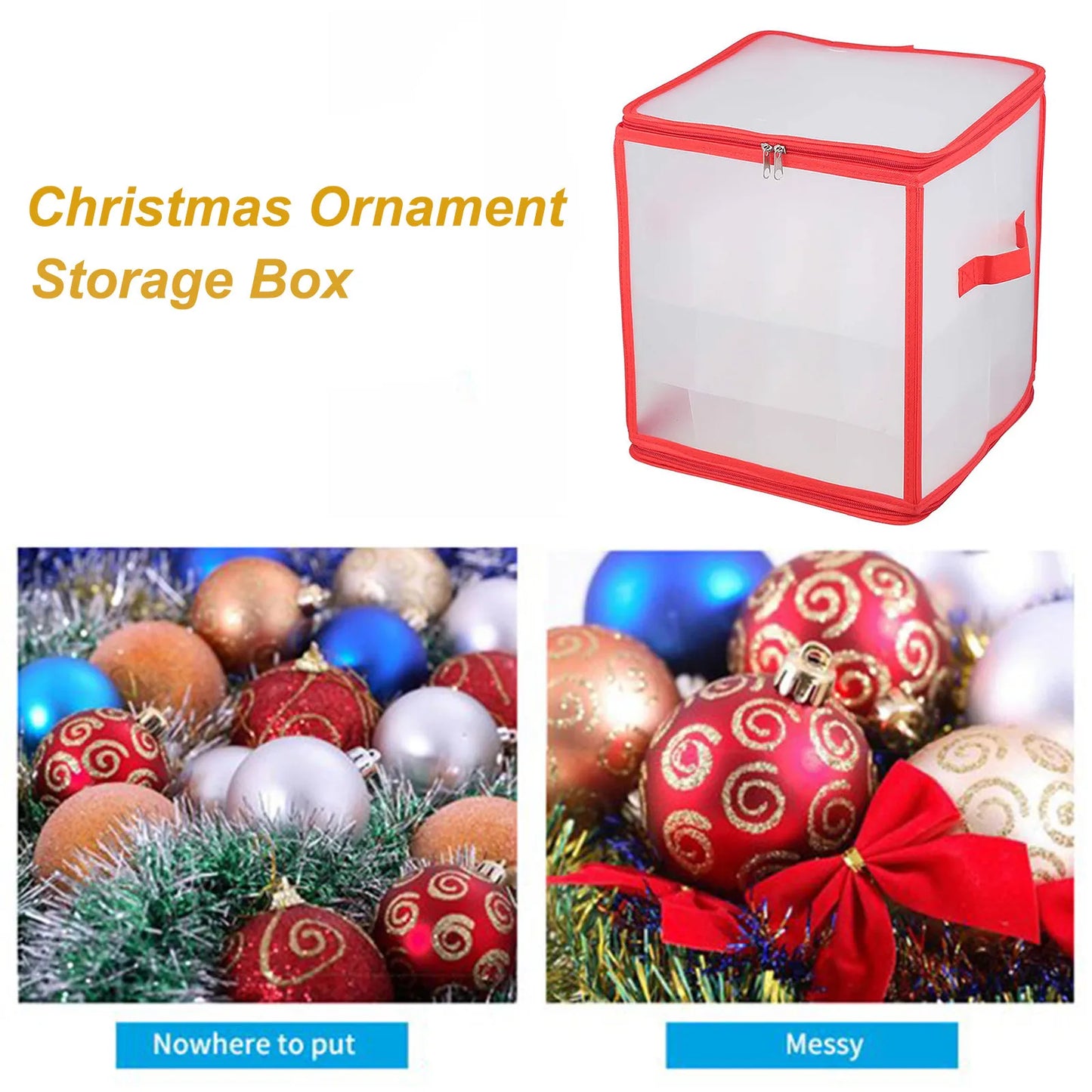 64 Bulbs Storage Box Christmas Tree Decoration Organizer