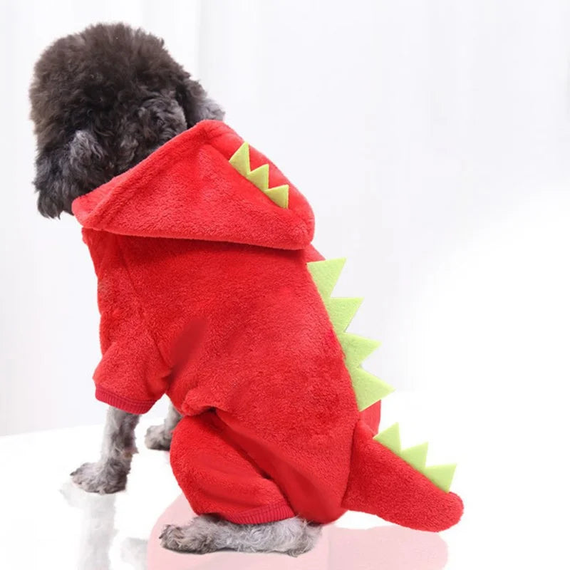 Pet Hoodie Dogs Clothes Funny Dinosaur Model Dog Costume