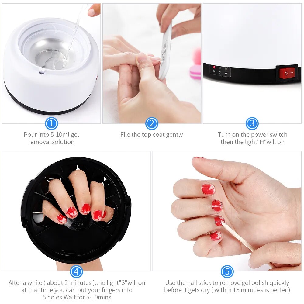 Steam Polish Removal Machine UV Gel Nail Polish Remover