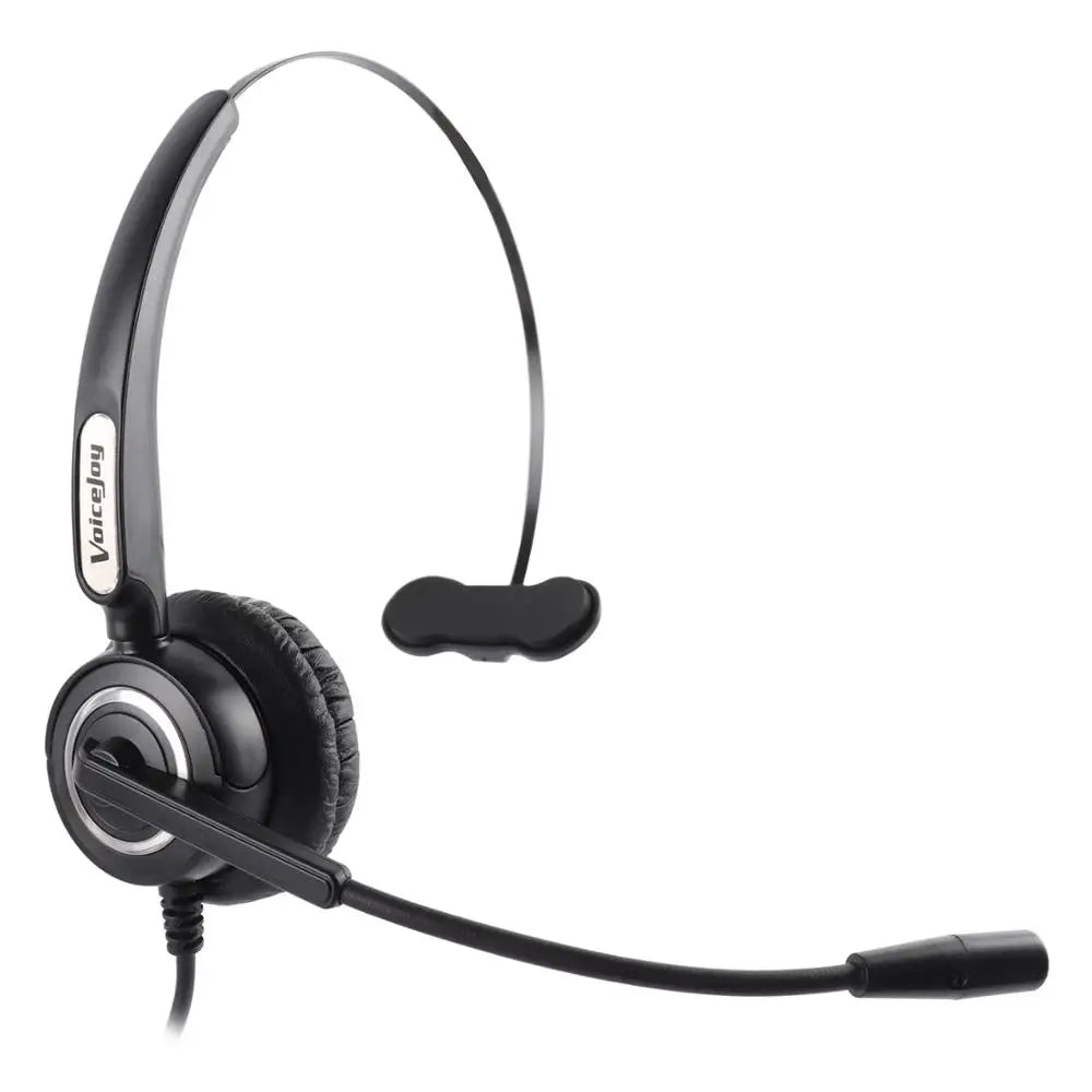 Call Center Headphone with Noise-Canceling Mic