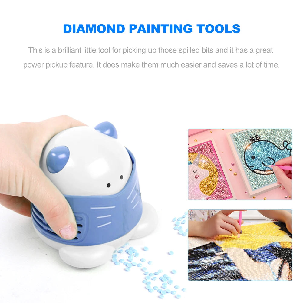 Drills Quicker Picker Organizer Diamond Painting Tools Mini Desktop Vacuum