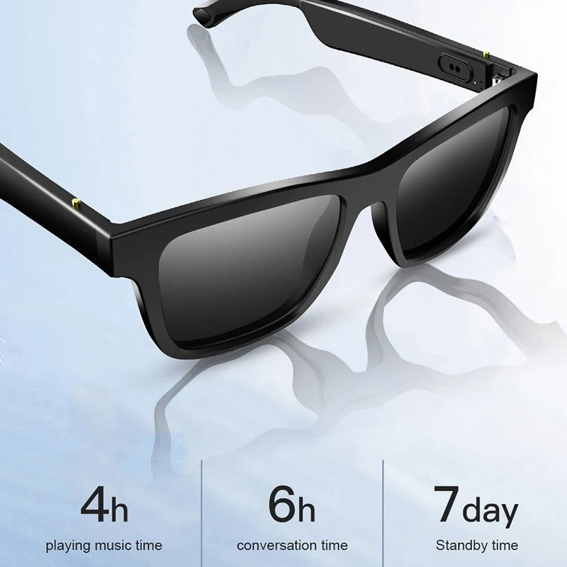 E10 Smart Glasses Bone Conduction Headphones Replaceable Prescription Lenses Bluetooth Earphone Stereo Music Sunglasses Ear Hook