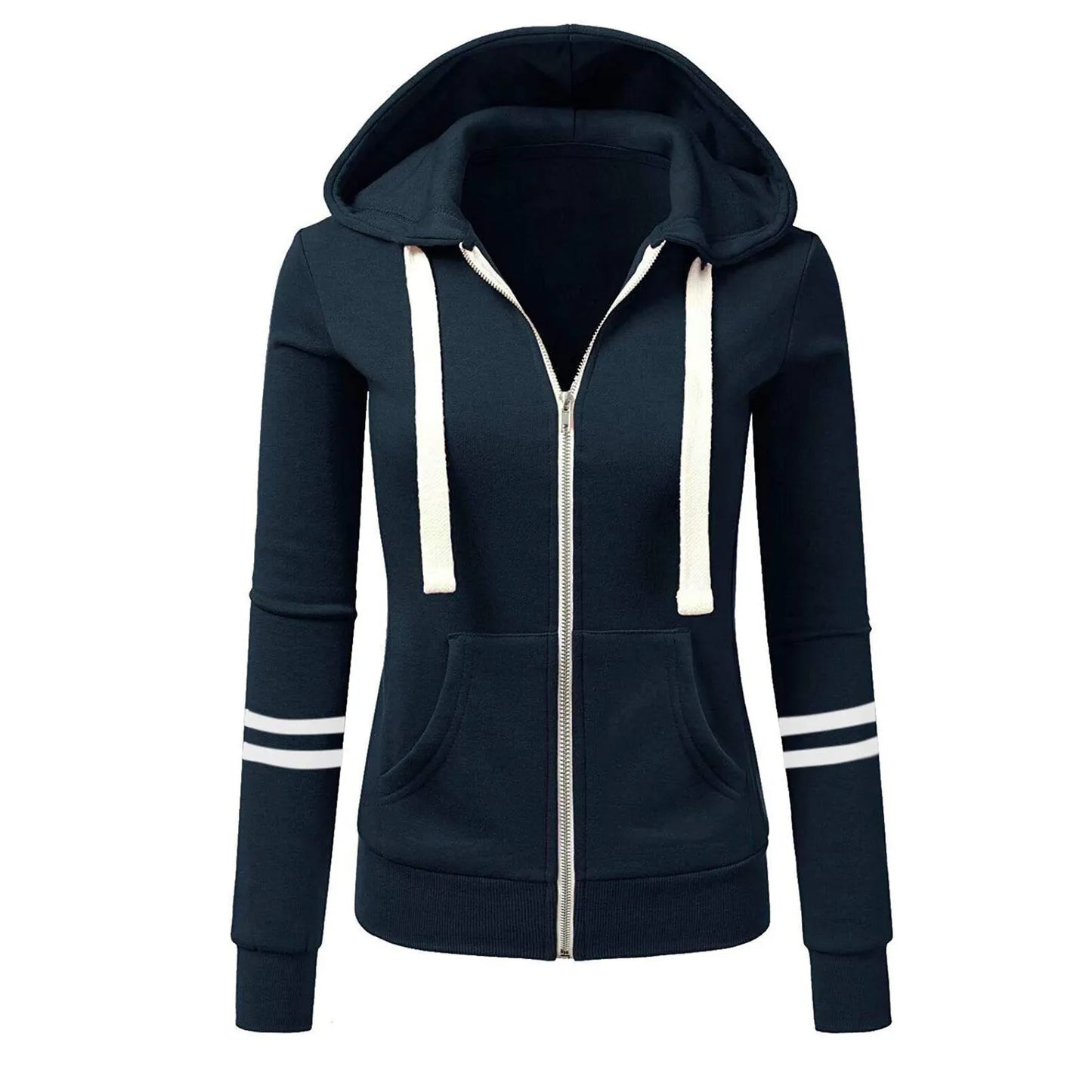 Womans Autumn Long Sleeve Hoodies  Zip