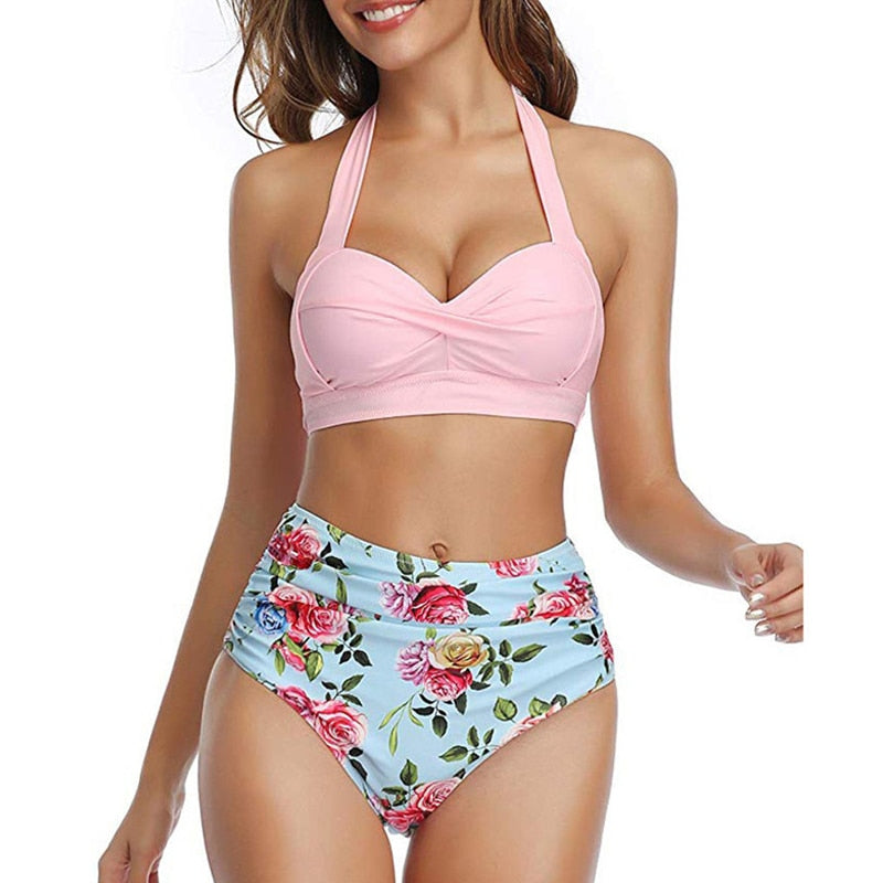 High Waist Push Up Padded Bra Swimsuit  XXL - peterkaczconnect