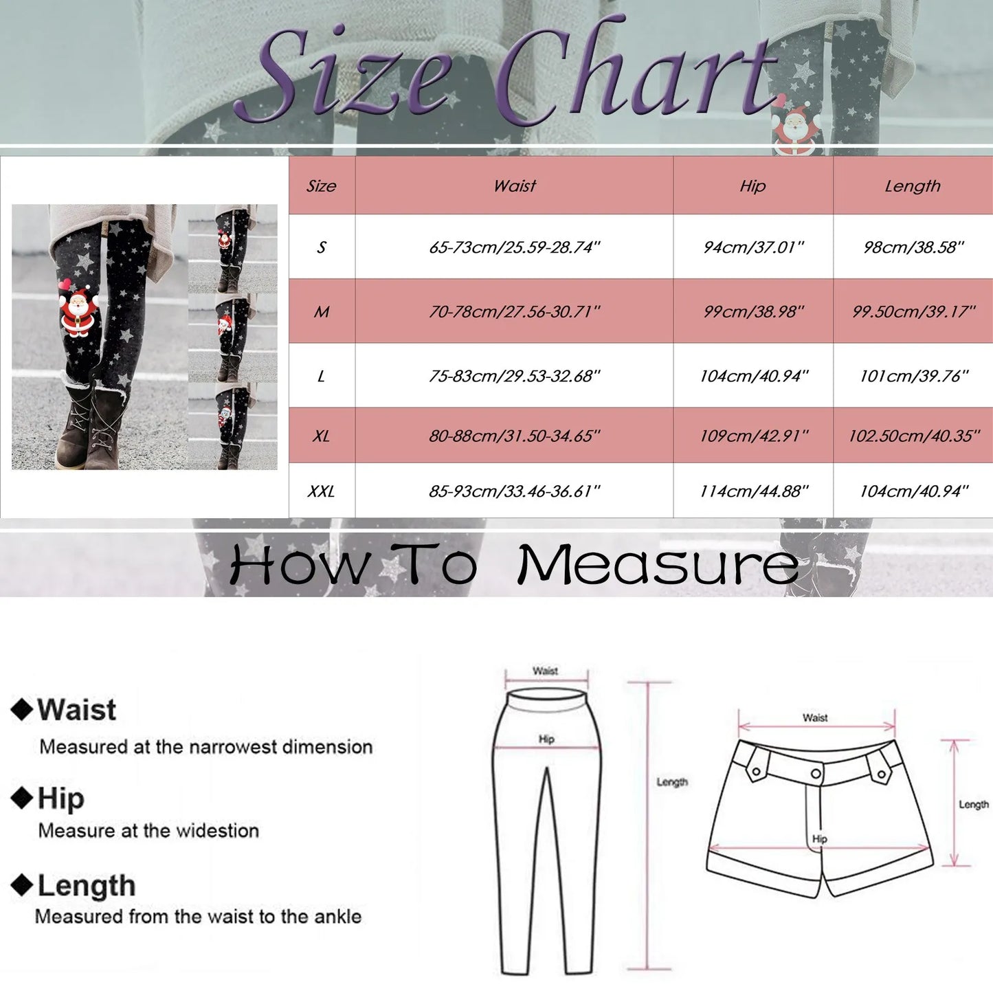 Leggings For Women Tummy Control Christmas Cartoon