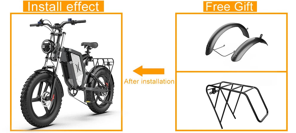 Electric Bicycle 2000W 48V 20inch 4.0 off-road Mountain Ebikes