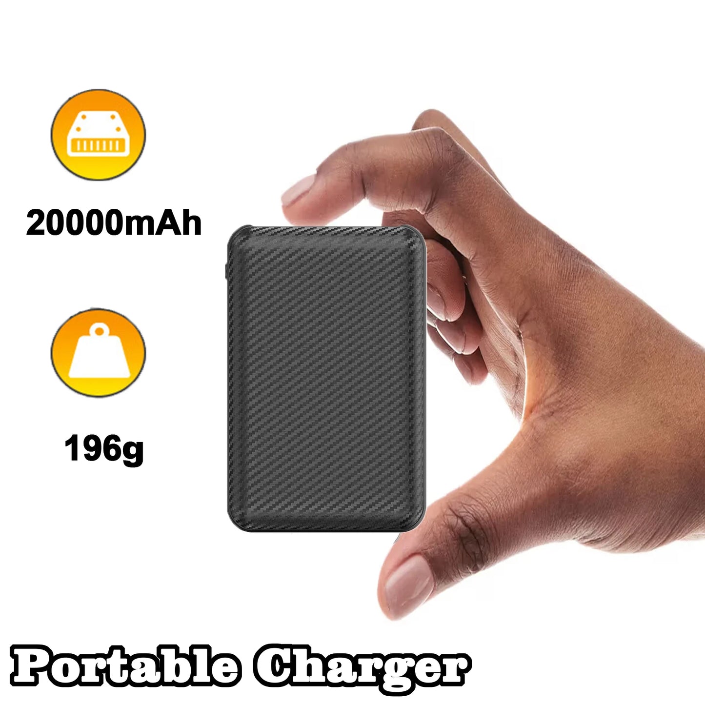 Power Bank 20000mAh Portable Charger External Battery Pack for Heating Vest mobile phone