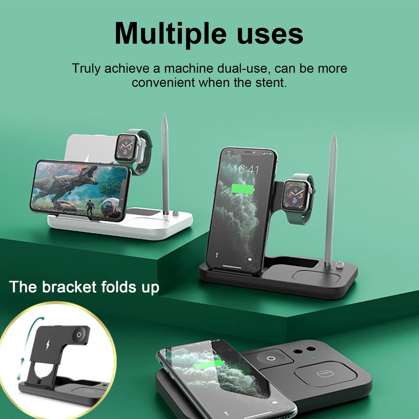 4 in 1 Wireless Charger Durable and Safe Multi-Function Charger