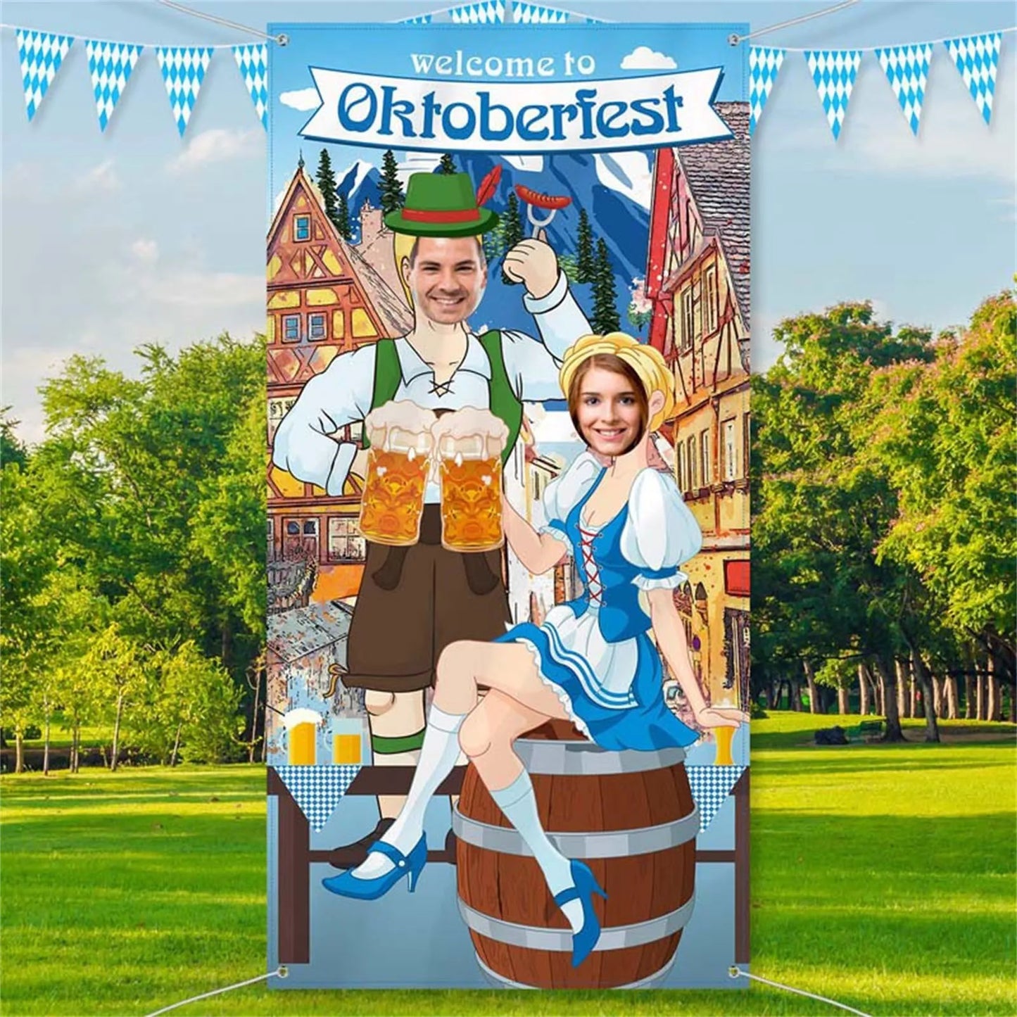 Oktoberfest Party Decorations Photo Prop  Party Background Decor