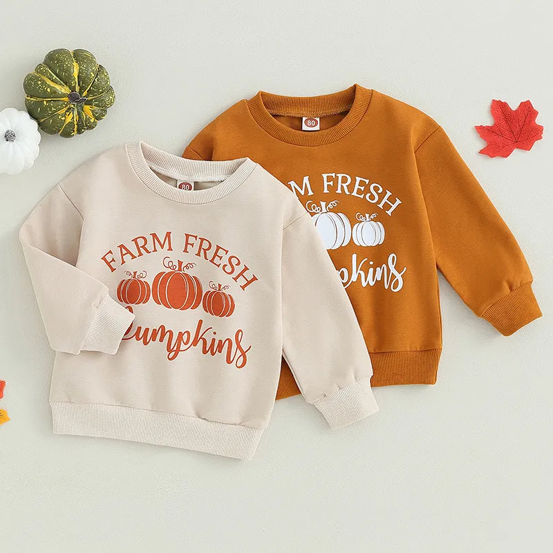 0-5Years Kids Boy Girl Sweatshirt Pumpkin Print Halloween