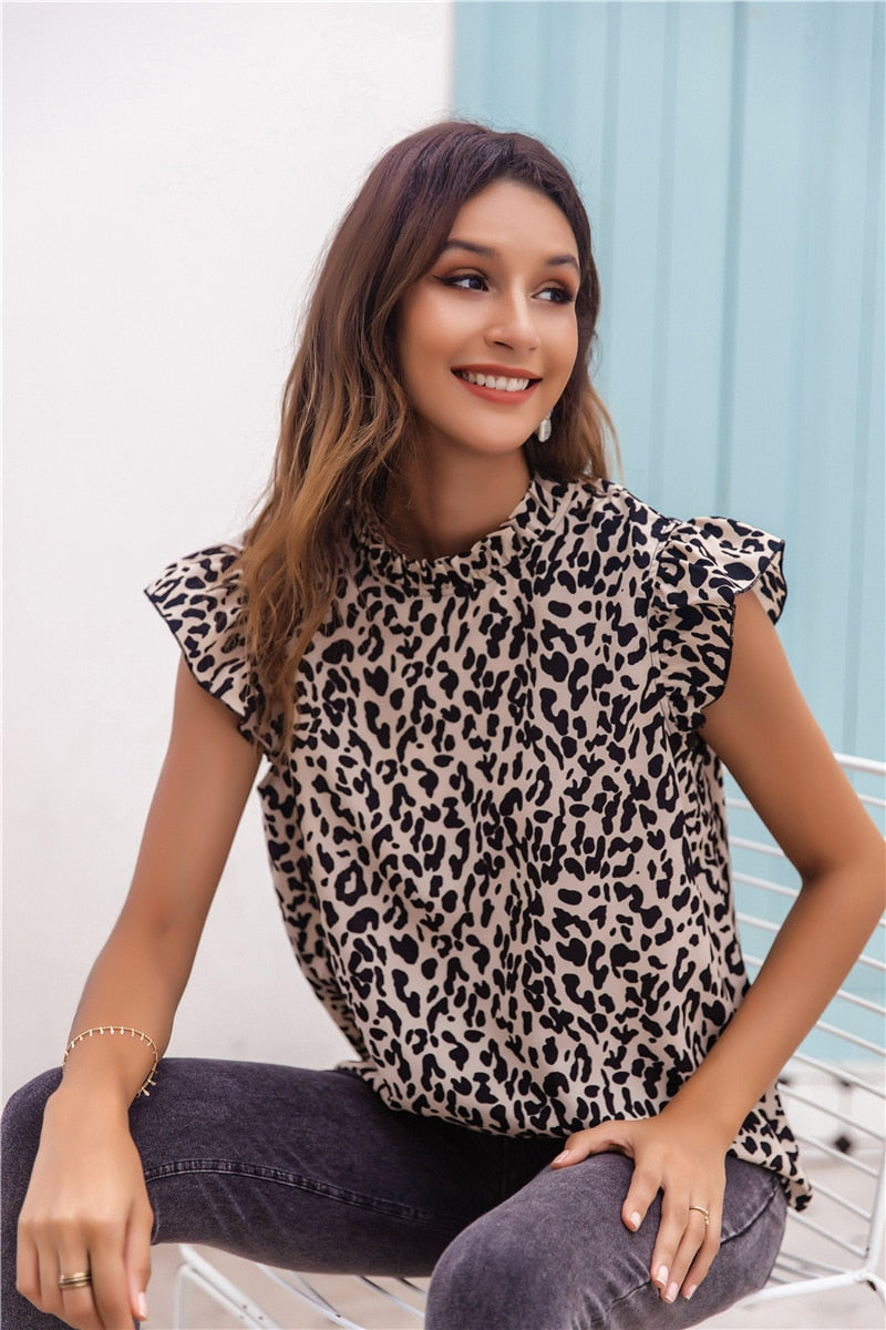 Leopard T-shirt short sleeve Shipping from US - peterkaczconnect