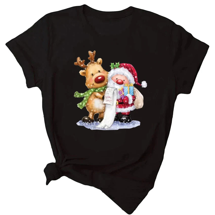 Women's Tops Tee Women Merry Christmas