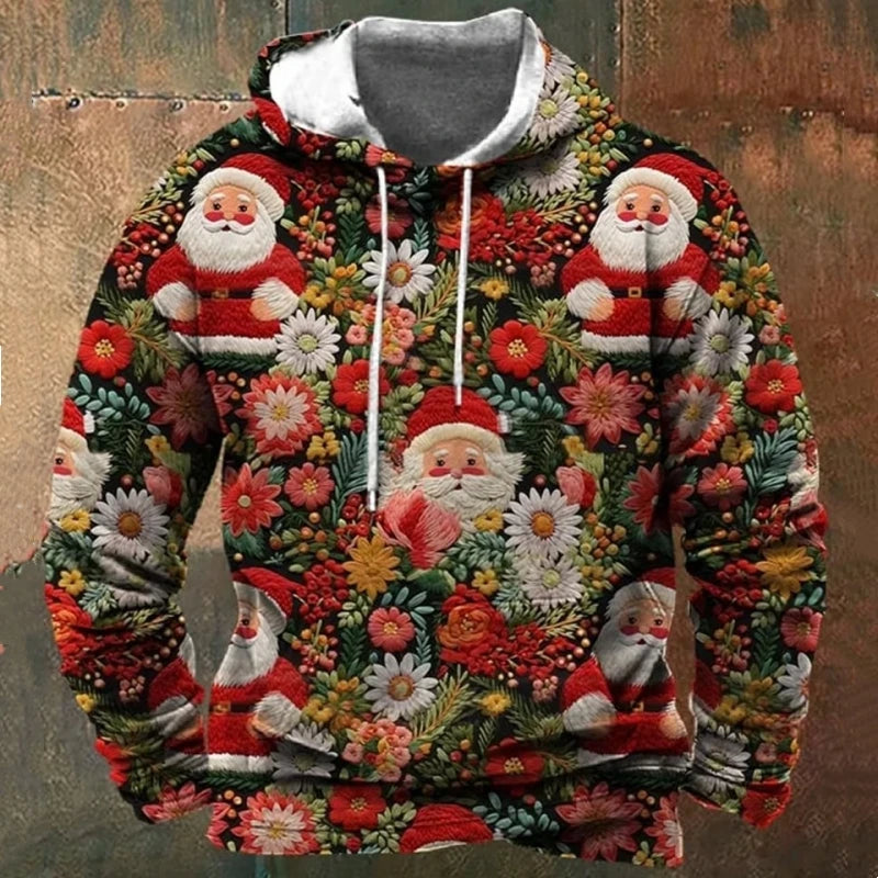 Christmas Hoodies For Men Santa Claus Mens Oversized Hoodie