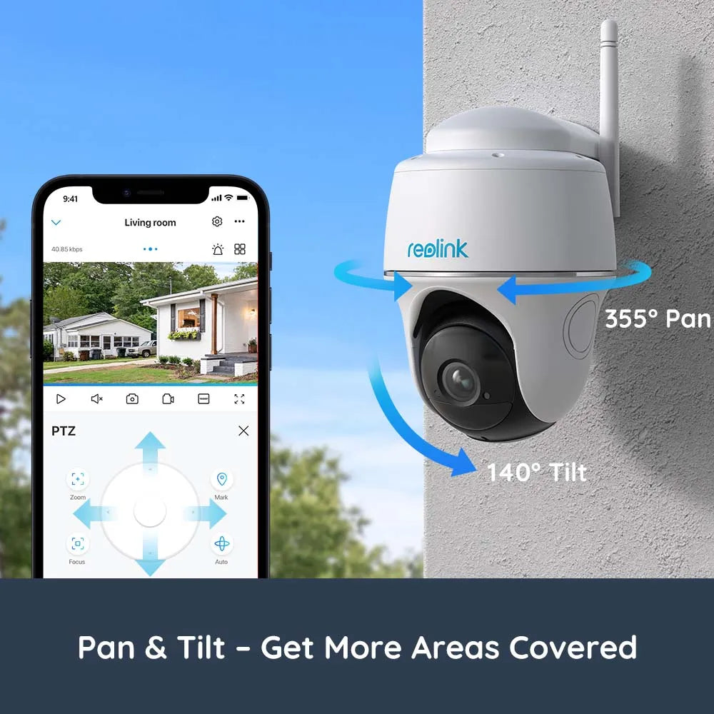 Battery WiFi Camera Pan&Tilt Outdoor  Human/Car Detection