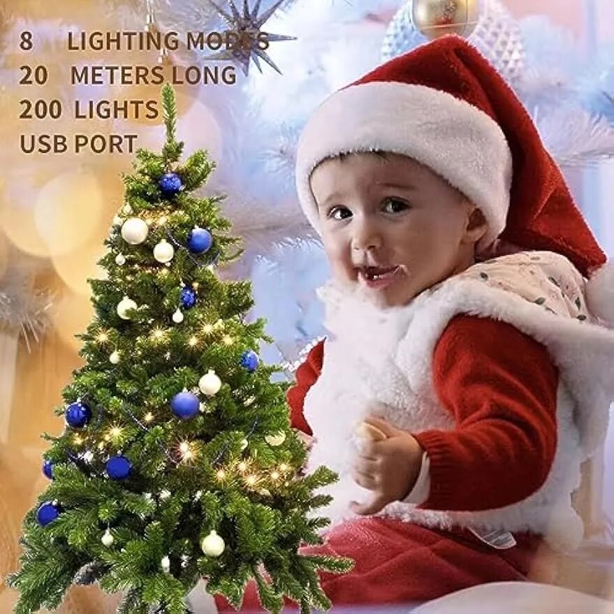 7 FT Christmas Tree with 8 Lighting Modes and Remote Control