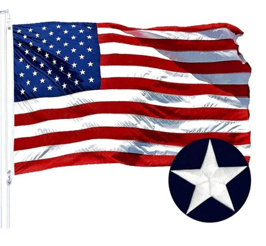 American Flag 3x5 Ft Outdoor USA Embroidered Star Stripe US Flags Heavy Duty Nylon With Brass