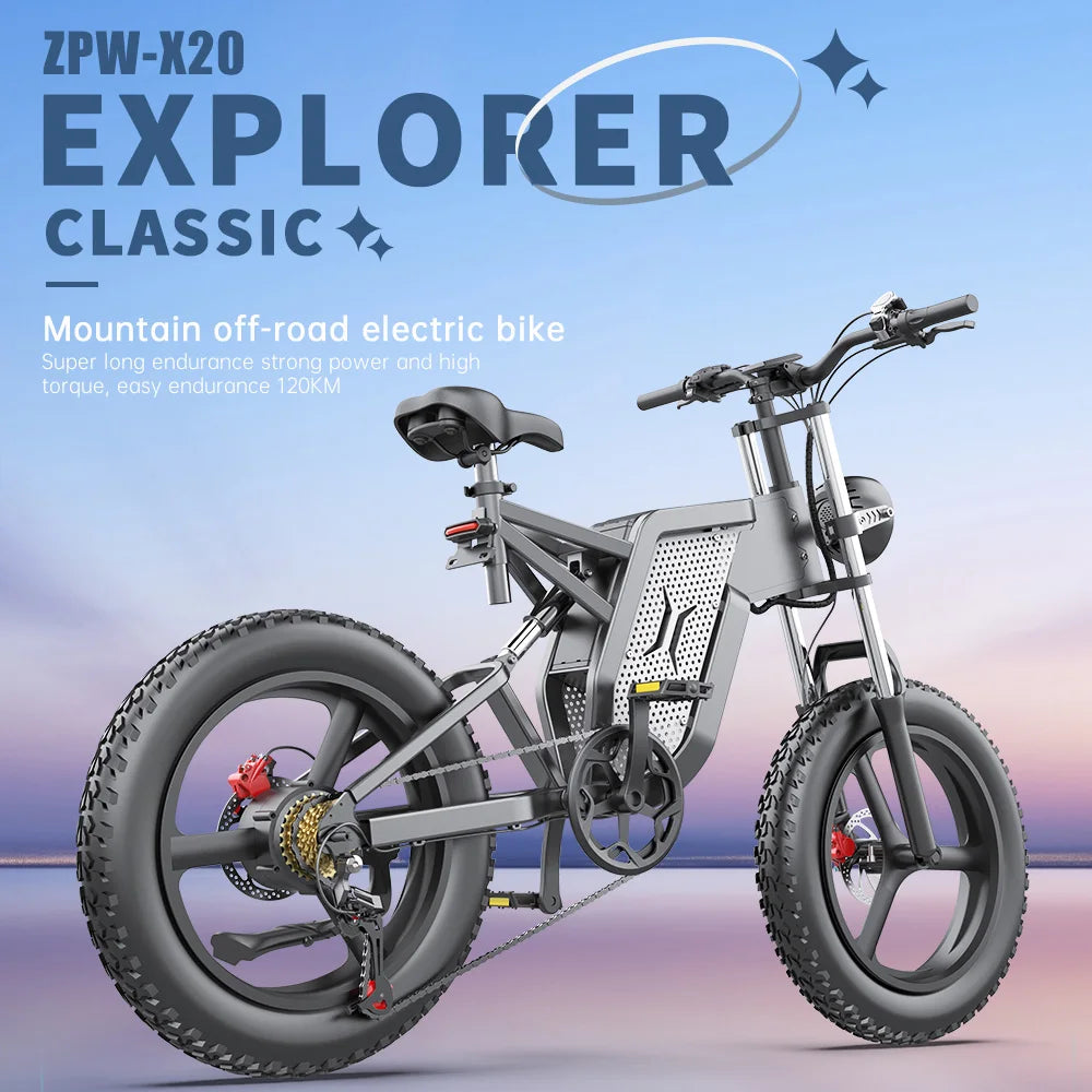 Electric Bicycle 2000W 48V 20inch 4.0 off-road Mountain Ebikes