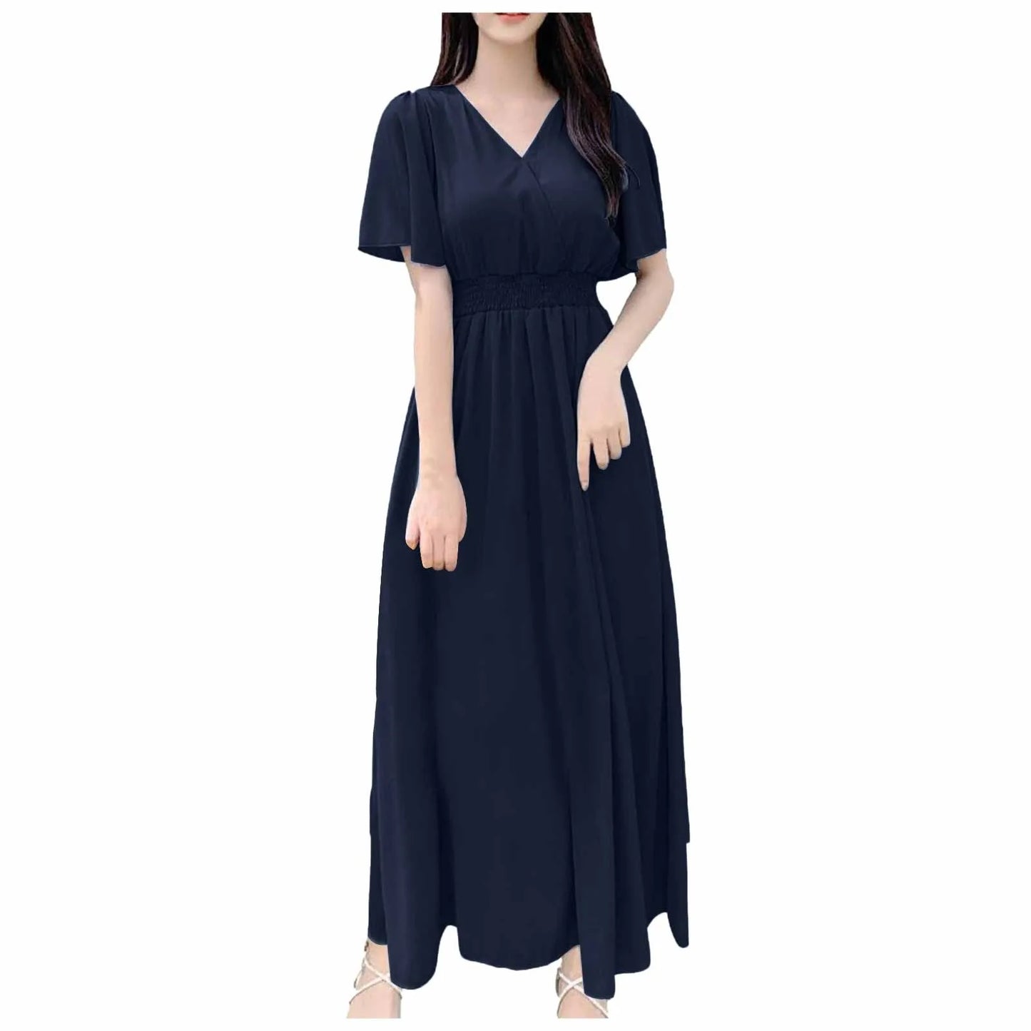 Elegant Dresses Chiffon Dress Short Sleeve