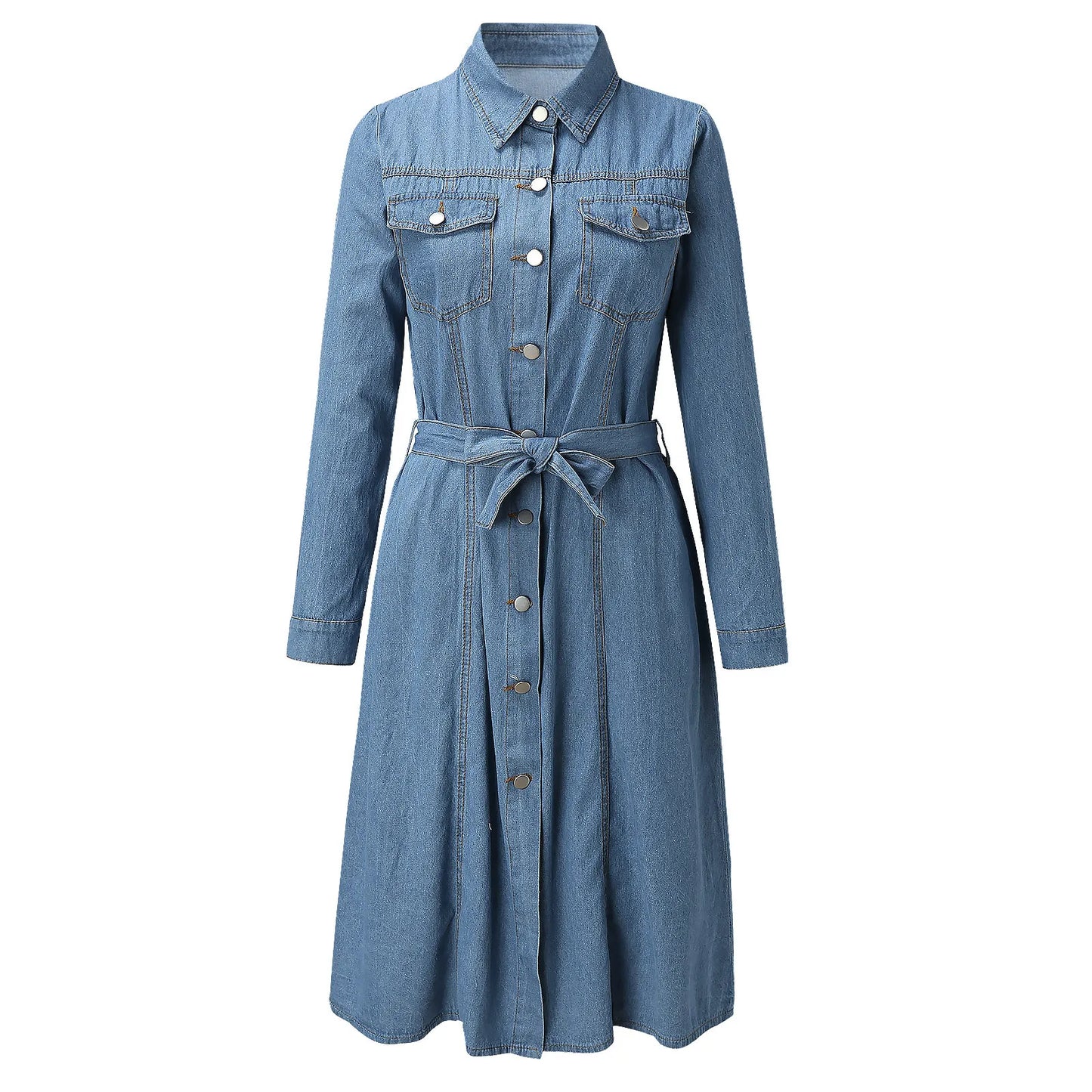 Women's Denim Dress Long Sleeve