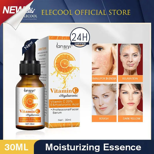 Pure Vitamin C Hyaluronic Acid Serum For Face Anti Aging Essential Oil