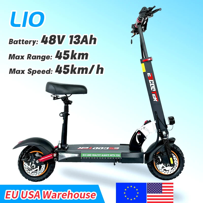 Off-road Tire Kick Electric Scooter, 10Inch, 45 km/h, 45km, 55km Range