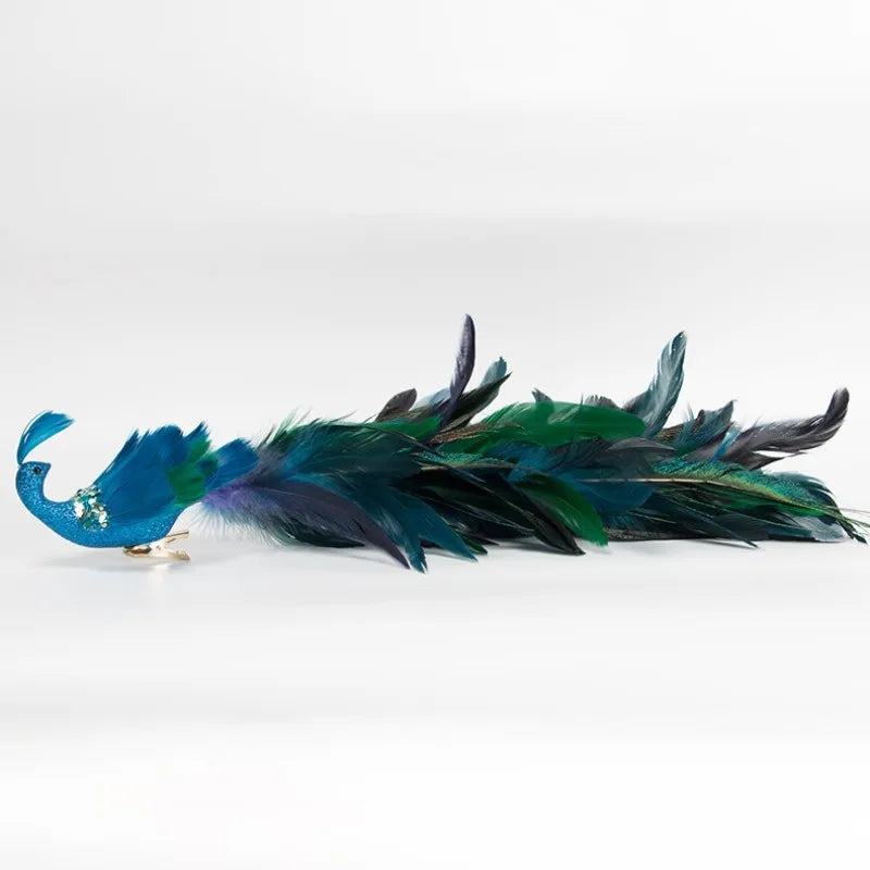 Peacock Pendant Natural Feathers Ornament