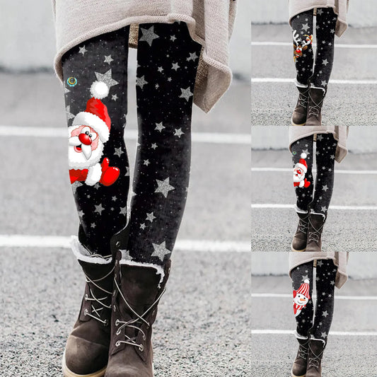 Leggings For Women Tummy Control Christmas Cartoon