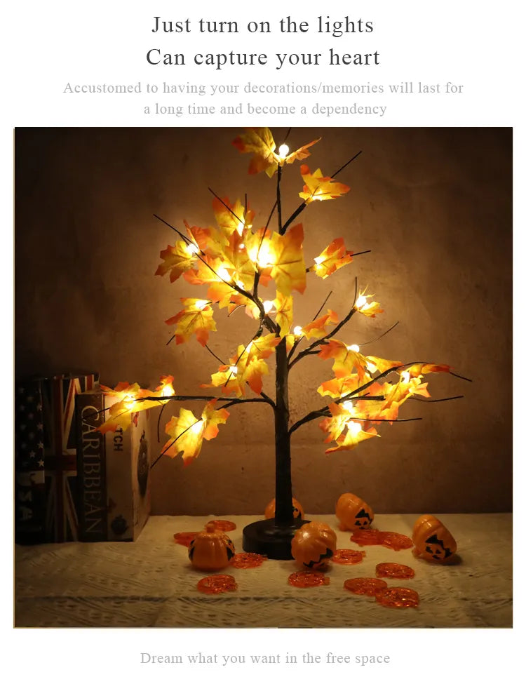 Artificial Maple Tree Led Desktop  Decoration