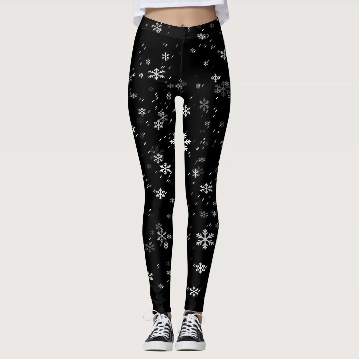 Christmas Printed Dress Pants For Women Yoga Winter