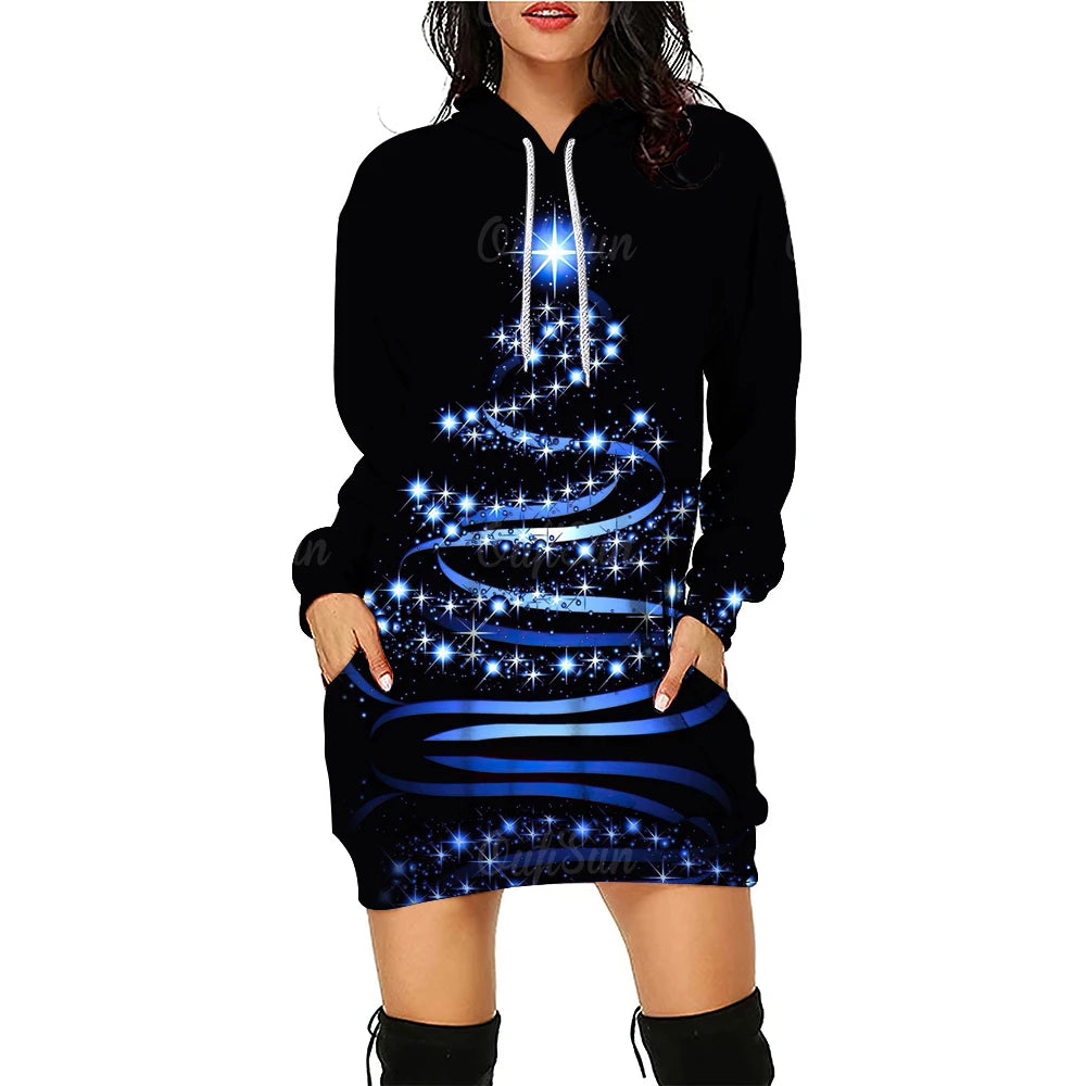 Women's Hoodies Dress New Funny Pattern Sweater